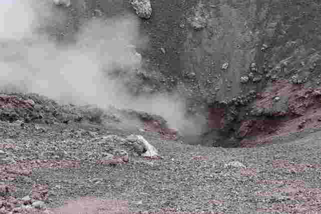 Mount Etna smoking hole August 2011